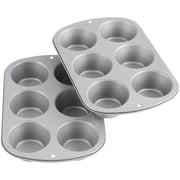 Wilton Recipe Right Jumbo Non-Stick Muffin Pan Multipack, 6-Cup (2-Pack)