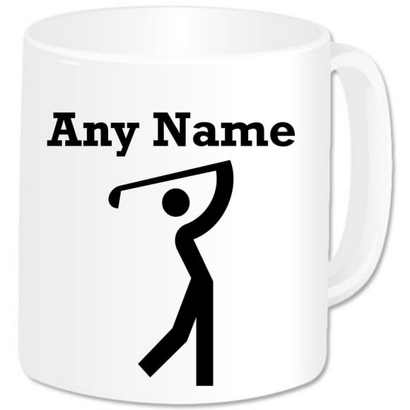 Personalised Golfing Golfer Mug Swinger Golfer Dad Fathers Day Golf Gift for Him,11oz