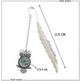 thumbnail image 4 of Bookmark Glow in The Dark Bookmark Luminous Book Markers Metal Book Lovers Graduation Gifts(silver Luminous owl 2), 4 of 6