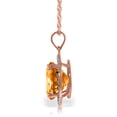 thumbnail image 2 of Galaxy Gold 14K Solid Rose Gold 22" Necklace with Natural Diamonds and a Victorian-Style Citrine Drop, 14"-24" Sizes, November Birthstone, Symbol of Warmth, 2 of 3
