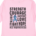 thumbnail image 4 of Inktastic ALS Awareness Strength Courage Support Boys or Girls Long Sleeve Toddler T-Shirt, 4 of 5
