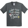 thumbnail image 3 of Inktastic Dance Like Frosty, Shine Like Rudolph, Give Like Santa Youth T-Shirt, 3 of 5
