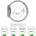 thumbnail image 6 of moogdieo Band Compatible with Apple Watch Band 42mm (Series 10/11) 41mm 40mm 38mm Premium Stainless Steel Metal Replacement Strap Compatible with iWatch SE Series 11 10 9 8 7 6 5 4 3 2 1, Silver, 6 of 14