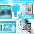 All Prime Blue 2.5 Liter Alkaline Water Filter Pitcher with 2