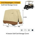 thumbnail image 2 of Homeya 4 Passenger Golf Cart Covers Fits Club Car Ezgo Yamaha, Waterproof Dustproof Sun Protector Heavy Duty, Black, 2 of 9