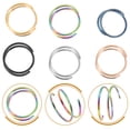 thumbnail image 5 of Frcolor Nose Ring Hoop Rings Double Hoops Jewelry Body Ear Clips Spiral Earrings Jewel Nostril Screw Studs Fake Steel, 5 of 7