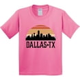 thumbnail image 3 of Inktastic Dallas Texas Skyline Vintage Youth T-Shirt, 3 of 5