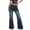Blue, variant on Women's Distressed Light Wash Wide Leg Jeans High Waisted Style
