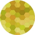 thumbnail image 1 of Ahgly Company Tapis d'Intérieur Lavables en Machine, Ronds, Transitionnels, Jaunes d'Or, Ronds de 4', 1 of 7