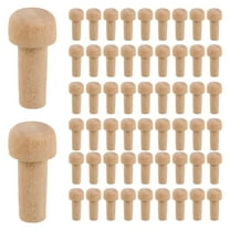 Niceauty 50pcs Unfinished Wood Axle Pegs for Decorating Small Wood Pegs Natural Wood Craft Projects