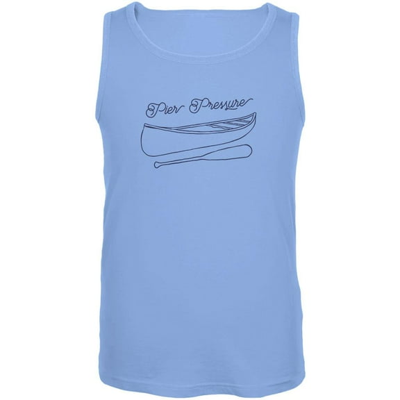 Summer Sun Pier Pressure Canoe Drawing Mens Tank Top Carolina Blue LG