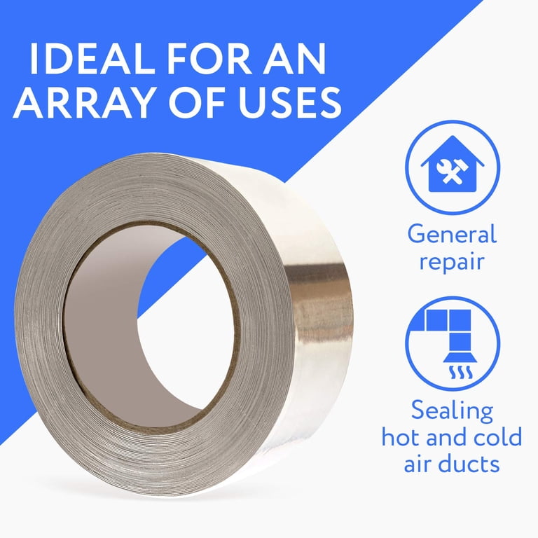Impresa - 2-Pack Aluminum Tape/Silver Foil Tape - Excellent for HVAC, Duct,  Pipe, Insulation and More (1.9 inch x 150 feet) - Walmart.com