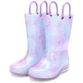 thumbnail image 3 of Kushyshoo Kids Starry Sky Glitter Light up Rain Boot Size 6 Toddler Girl, 3 of 7