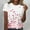 004 Pink, variant on Valentine's Women's Wife's Day Graphic Tees Short Sleeve Heart Printed Shirts Blouse Tops