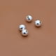 thumbnail image 4 of 10 cuentas espaciadoras redondas de plata de ley 925 para hacer joyas. 3 mm (orificio de 1 mm), 4 of 9