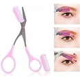 thumbnail image 5 of Nogis Eyebrow Trimmer Scissors with Comb, Professional Precision Trimmer Eyebrow Eyelash Hair Remover, Hair Grooming Shaping Cut Scissors Beauty Tool for Men Women, Pink, 5 of 8