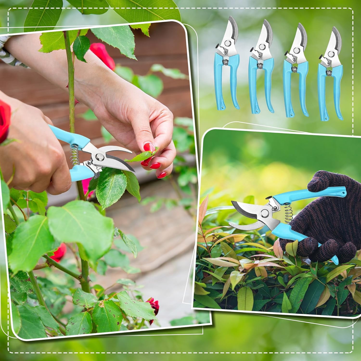30 Garden Flower Shears Pruning Scissors Heavy Duty Plant Scissors Trimming Garden Clippers Hand Tree Pruner for Yard Gardening Plants Hedge Flower Tree Cutting Secateurs