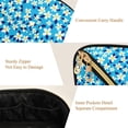 thumbnail image 5 of FORMRS Makeup Bag Travel Cosmetic Organizer for Women Fold Flat Zipper Pouch with Handle, Blue Daisy Pattern, 5 of 8