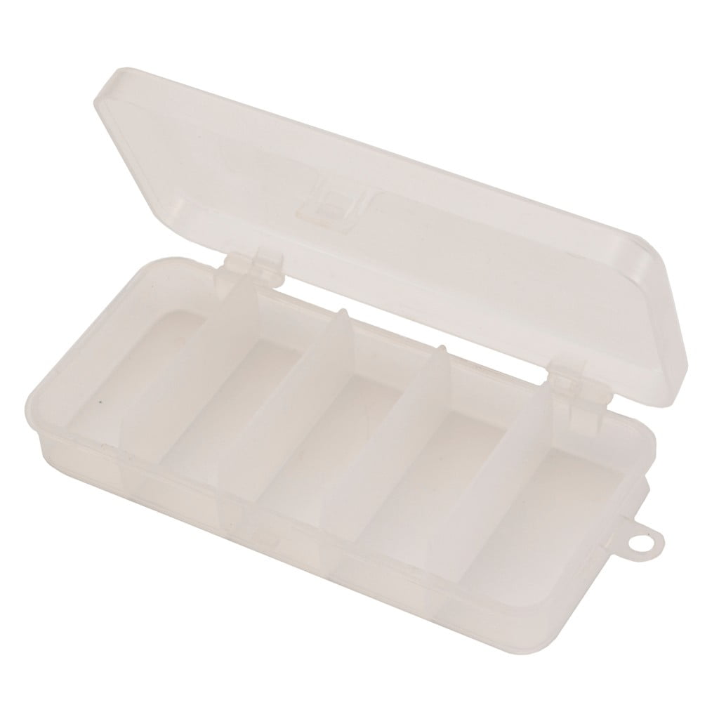 small plastic fishing tackle box