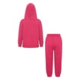 thumbnail image 4 of TiaoBug Kids Boys Girls Casual Sport Suit Long Sleeve Drawstring Pullover Sweatshirts with Sweatpants Tracksuits Set Hot Pink 8-9, 4 of 7