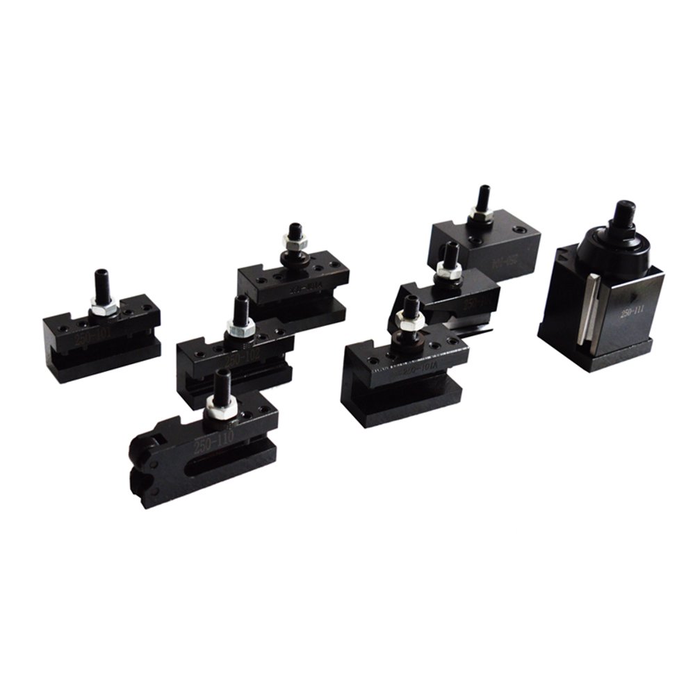TECHTONGDA Lathe Fixture Machine Tool Fixture Quick Change Tool Post Parts Accessories 8pcs set