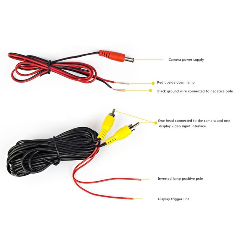 33-Foot RCA Extension Cable For Reverse Backup Camera - Video Cable Wire, Universal Fit