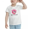 thumbnail image 3 of Friends Not Food Animal Lover Vegan Funny Toddler T Shirts for Boys Girls (White, 3T), 3 of 5