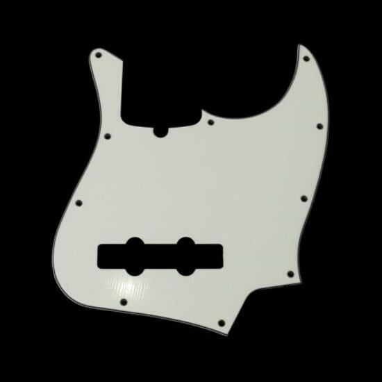 3-Ply W/B/W 10-Hole Mount Jazz Bass Pickguard (with Truss Rod Notch)
