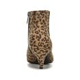 thumbnail image 2 of CIRCUS by Sam Edelman Womens Brown Animal Print Cushioned Pointed Toe Kitten Heel Zip-Up Dress Booties 9.5 M, 2 of 4
