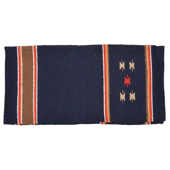 Diamond R Single Weave Saddle Blanket, Navy