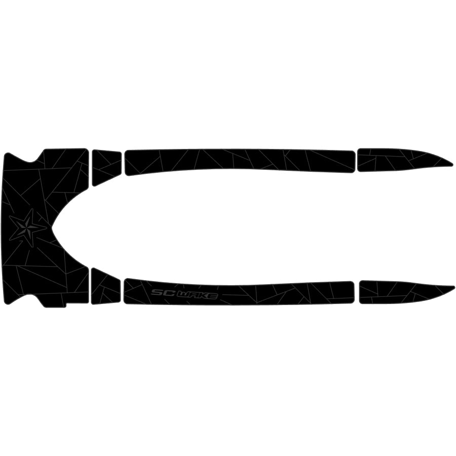 Traction Mats for SeaDoo GTI Black/Dark Gray Fractal Design
