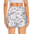 thumbnail image 4 of Uemuo Lavender And Butterfly Pattern Women's Athletic Shorts High Waisted Running Shorts with Liner Pockets Gym Elastic Workout Shorts-Small, 4 of 9