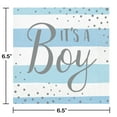 thumbnail image 2 of Party Central Club Pack of 192 Blue and Silver " IT'S A Boy " 2-Ply Luncheon Napkins, 2 of 2