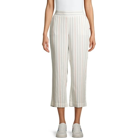 EV1 from Ellen DeGeneres Tropical Stripe Wide Leg Crop Soft Pants Women’s