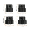 thumbnail image 3 of Uxcell Mod 1 M1 11T 12T 13T 14T Hardened Steel Pinion Motor Gear Set 5mm RC Motor Shaft, 3 of 6
