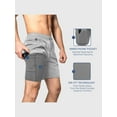 thumbnail image 4 of Zilpu Mens Quick Dry Athletic Performance Shorts with Zipper Pocket (7 inch), 4 of 6