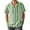 AC03-Green, variant on Inglocry Men's Cuban Guayabera Shirt Short Sleeve Button Down Shirts Casual Summer Beach Striped Linen Shirts Green XL