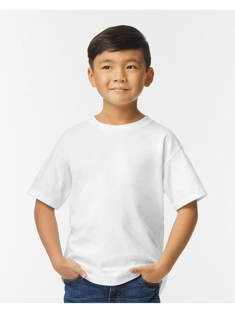 Gildan Softstyle Kids' T-Shirt, Midweight, White, Size: XS