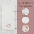 thumbnail image 3 of Unique Bargains Floral Embroidered Soft Hand Towel Set White 2pk, 3 of 8