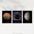 thumbnail image 5 of Pack of 3 NASA Our Solar System Planets Mars Jupiter Saturn Images Rings Red Spot Space Exploration Unframed 18X24 Inch Wall Art Living Room Prints Set, 5 of 5