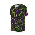thumbnail image 2 of Rocae Neon Mardi Gras for Breathable Men's Baseball T-Shirt Fashionable Casual Baseball Jersey, Moisture-wicking Sportswear 3X-Large, 2 of 9
