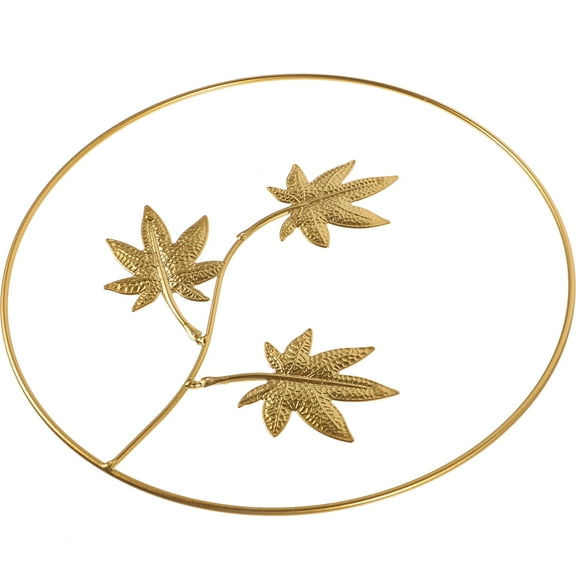 YOSADIER Golden Iron Maple Leaves Wall Decoration For Family 1Pack 9.3X9.3X0.08In