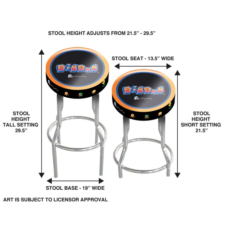 Dig Dug Stool Adjustable Height 21.5 inches to 29.5 inches