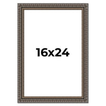 16x24 Frame Black Feather Payton Ornate Solid Wood Picture Frame Width 1.75 Inches | Interior Depth