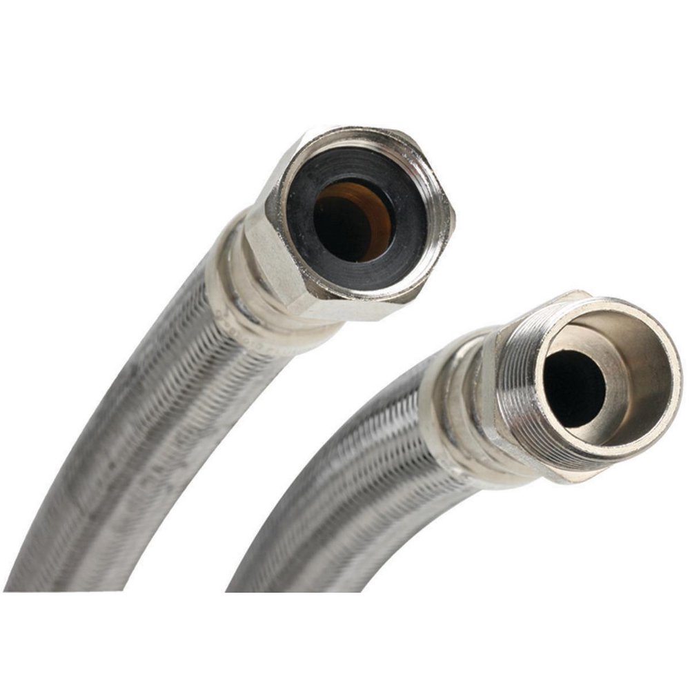 Fluidmaster B3H18 Braided Stainless Steel Water Heater Connector 18