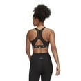 thumbnail image 2 of adidas Powerreact Training Medium-Support Padded Sports Bra Color: Dark Grey Size: S D-DD, 2 of 5