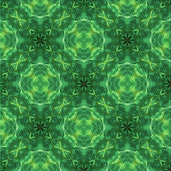 Ahgly Company Indoor Square Patterned Green Area Rugs, 4' Square