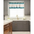 thumbnail image 5 of Kitchen Cafe Valance Curtain for Small Windows,Wave Line Blue Ombre Rod Pocket Short Valances Minimalist Abstract Ocean Beach Window Treatment Panel for Living Room/Bedroom/Bathroom,42x12in, 5 of 9