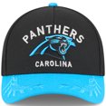 thumbnail image 2 of Men's New Era Black/Blue Carolina Panthers 2025 NFL Draft 9FORTY A-Frame M-Crown Adjustable Hat, 2 of 5