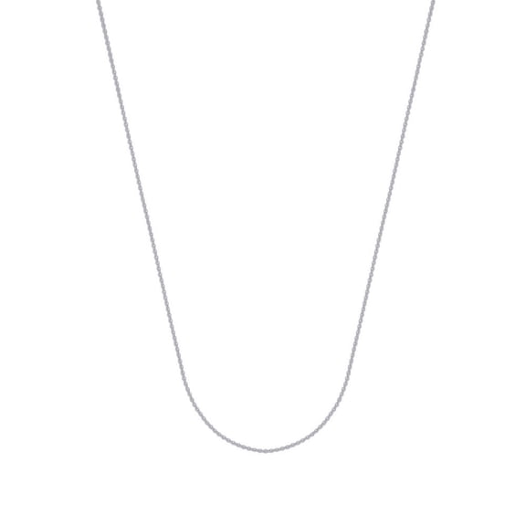 Sterling Silver Rhodium Plated 1.5mm Cable Chain Necklace Lobster Claw Closure - 2.8 Grams - 18 Inch